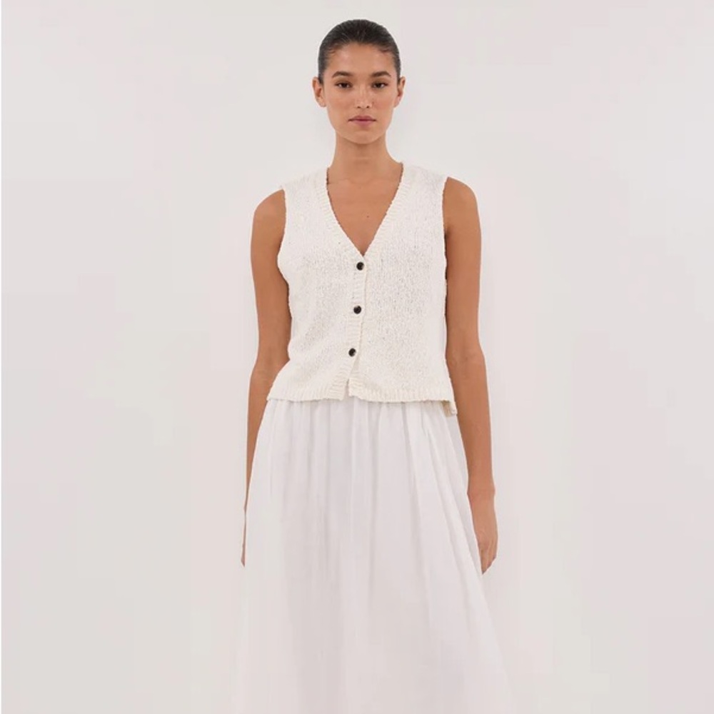 Marlowe Off White Boucle Vest